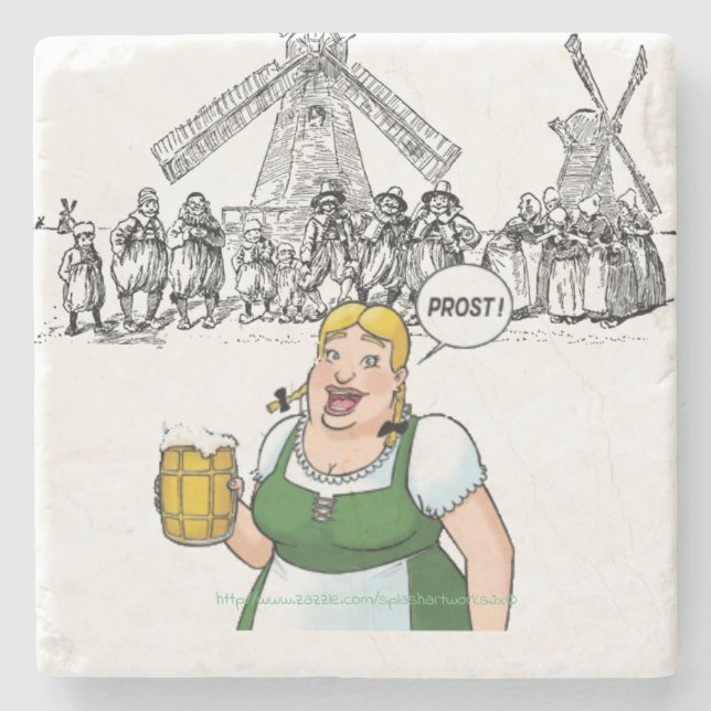 "Prost!" Stone Coaster (Front)