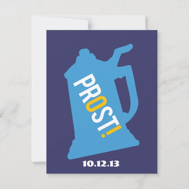 Prost Toast Mens 90th Birthday Party Invitation (Front)