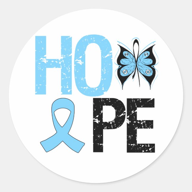 Prostate Cancer Awareness Hope Classic Round Sticker (Front)