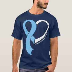 Prostate Cancer Awareness Hope Love Heart Ribbon H T-Shirt