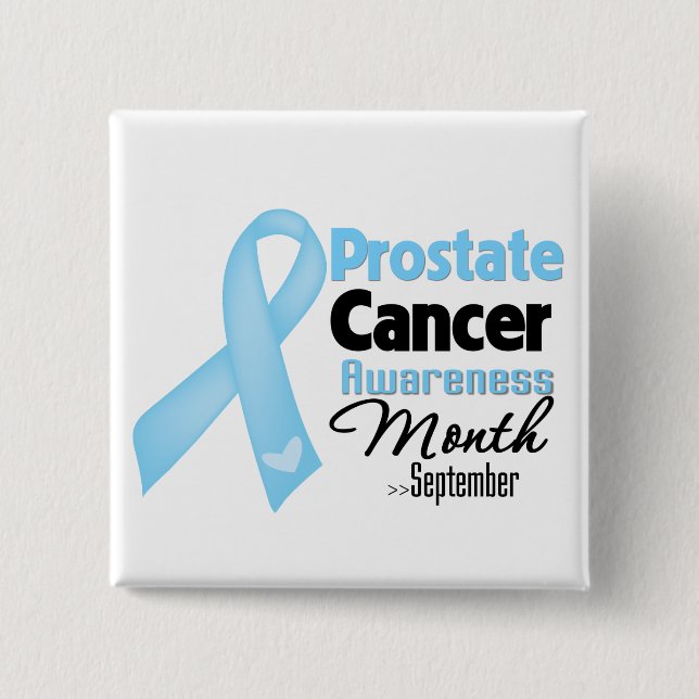 Prostate Cancer Awareness Month 2 Inch Square Button (Front)