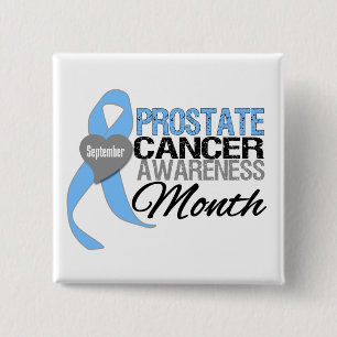 Prostate Cancer Awareness Month Draped Ribbon 2 2 Inch Square Button