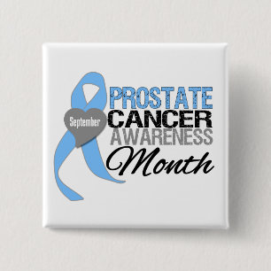 Prostate Cancer Awareness Month Draped Ribbon 2 Inch Square Button