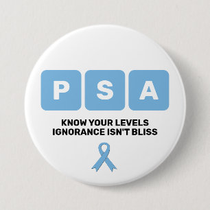 Prostate Cancer Awareness PSA 3 Inch Round Button