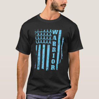 Prostate Cancer Awareness Shirt Blue Ribbon Flag W