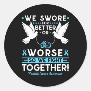 Prostate Cancer Awareness Spouse Husband Support Classic Round Sticker