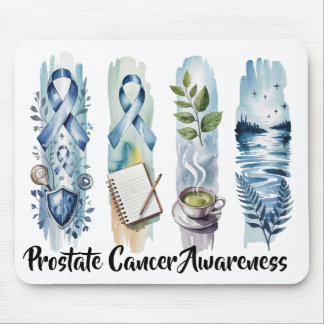 PROSTATE CANCER AWARENESS SUPPORT BRUSH STROKES MOUSE PAD
