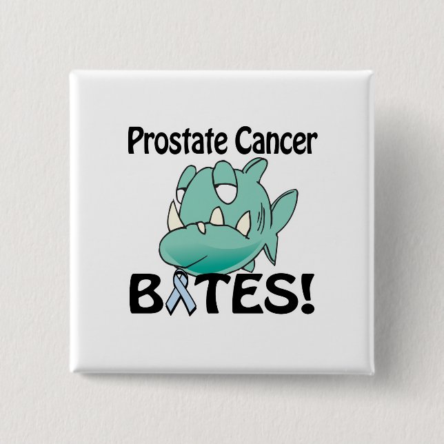 Prostate Cancer BITES 2 Inch Square Button (Front)