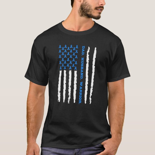 Prostate Cancer Dad Husband Warrior T-Shirt (Front)