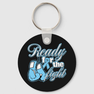 Prostate Cancer Gloves Ready For The Fight Keychain