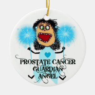 Prostate Cancer Guardian Angel Ceramic Ornament