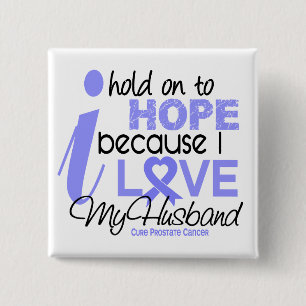 Prostate Cancer Hope for My Husband 2 Inch Square Button