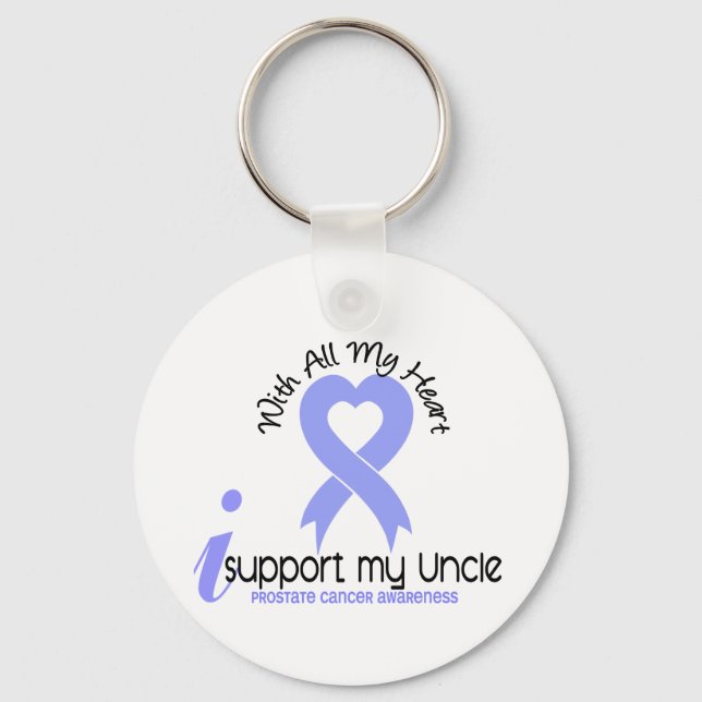 PROSTATE CANCER I Support My Uncle Keychain (Front)