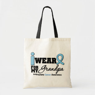 Prostate Cancer I Wear Light Blue For My Grandpa Tote Bag