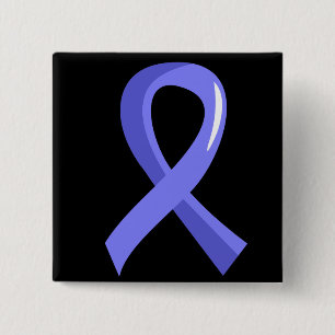 Prostate Cancer Light Blue Ribbon 3 2 Inch Square Button