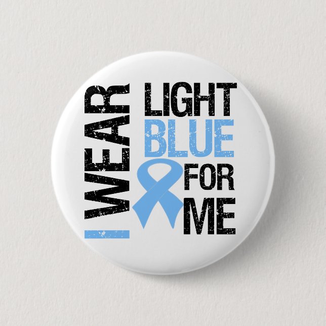 Prostate Cancer Light Blue Ribbon For Me 2 Inch Round Button (Front)