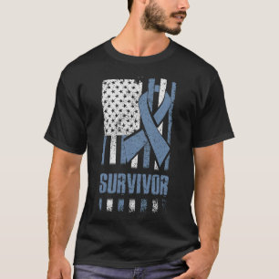 Prostate Cancer Survivor Bold Blue Ribbon T-Shirt