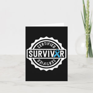 Prostate Cancer Survivor Gift For Men Blue Ribbon Card