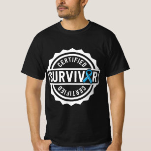 Prostate Cancer Survivor Gift For Men Blue Ribbon  T-Shirt
