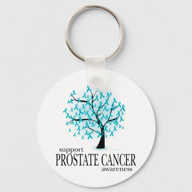 Prostate Cancer Tree Keychain (Front)