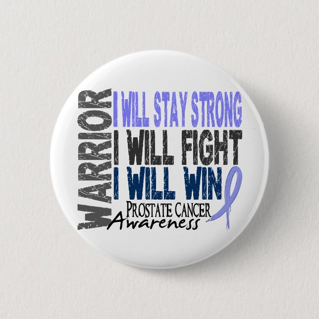 Prostate Cancer Warrior 2 Inch Round Button (Front)