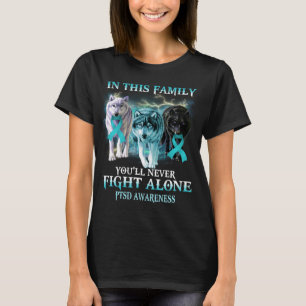 prostate cancer wolf never fight alone T-Shirt