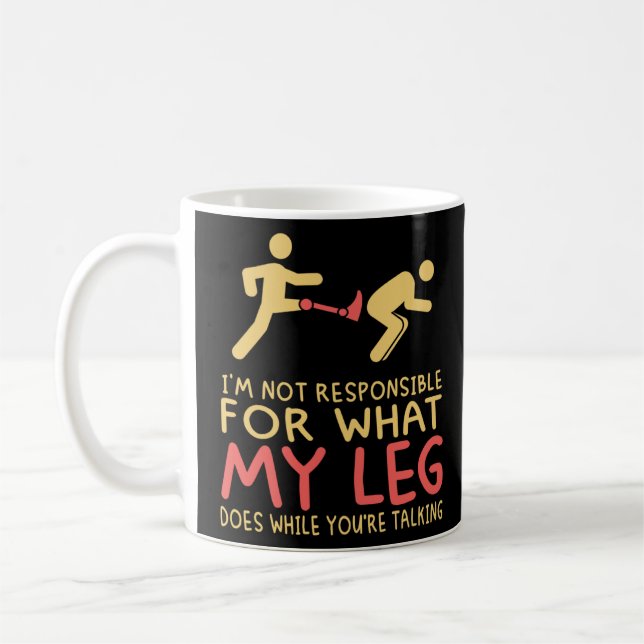 Prosthetic Bionic Leg Amputee  Coffee Mug (Left)
