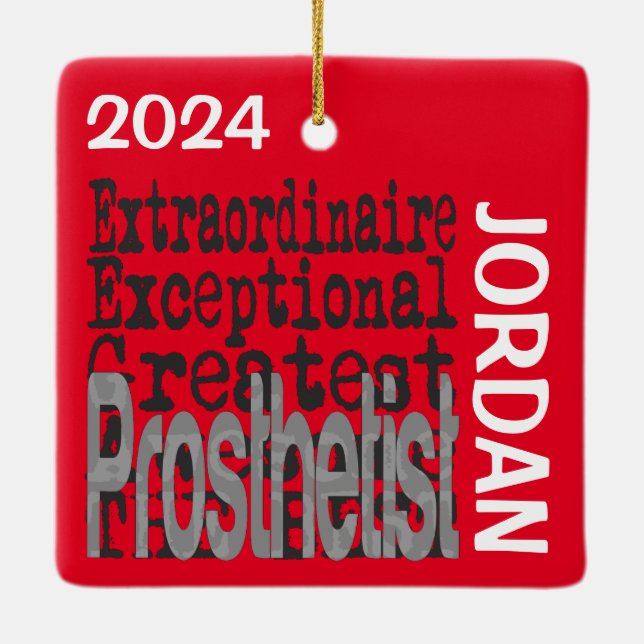 Prosthetist Extraordinaire CUSTOM Ceramic Ornament (Back)