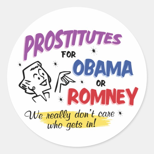 Prostituées des stickers Obama ou Romney (Devant)