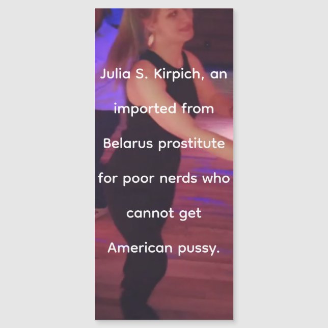 Prostitute Julia S. Kirpich Magnetic Card (Front)