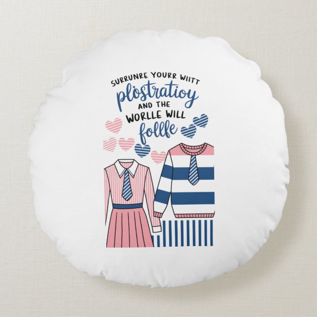 Prostration and the World Will Follow – Round Pill Round Pillow (Front)