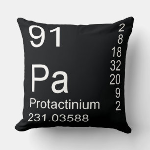 Protactinium Throw Pillow