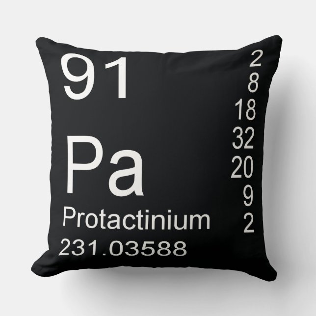 Protactinium Throw Pillow (Front)