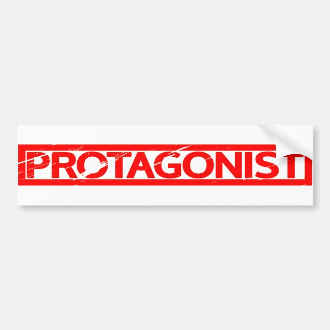Protagonist Stamp Bumper Sticker (Front)