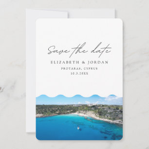 Protaras Cyprus Wedding Destination Save the Date Invitation