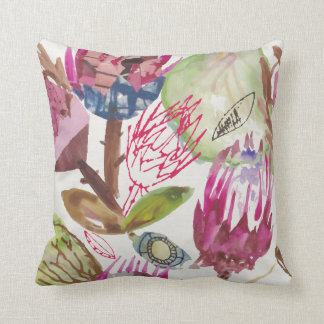 Protea / african pattern / cape town  / fynbos / throw pillow