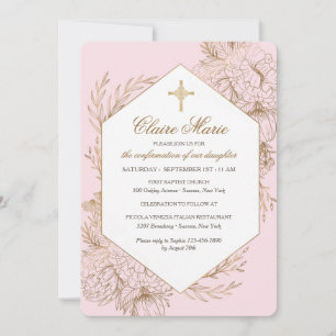 Protea and Anemones Religious Invitation