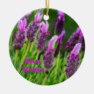 Protea and Lavender of Maui High Country, Ceramic Ornament