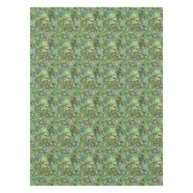 Protea Batik Hawaiian Tropical Floral Tablecloth (Front)