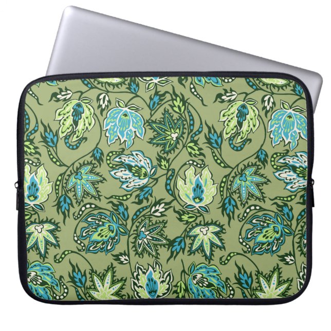 Protea Batik Tropical Neoprene Wetsuit Laptop Sleeve (Front)
