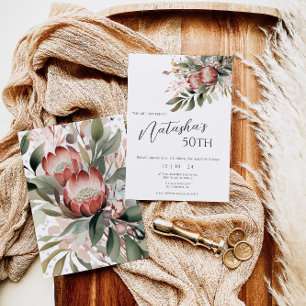 Protea Birthday Invitation