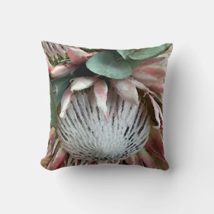Protea Bouquet II Throw Pillow