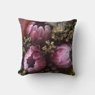 Protea Bouquet Throw Pillow