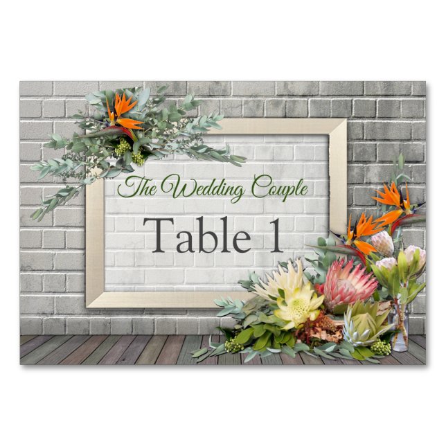 Protea - Cartes Strelitzia Flower Table (Devant)