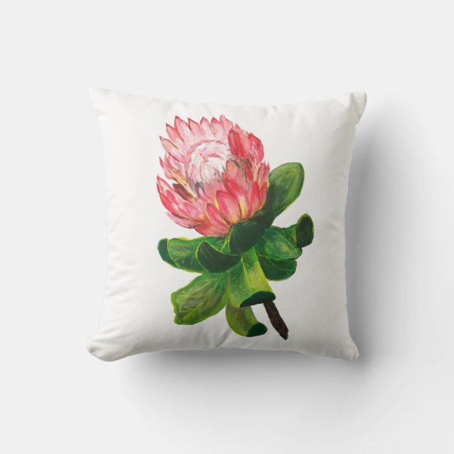 Protea Design, Australian flower Throw Pillow (Front)