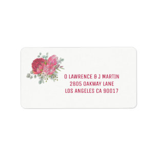 Protea Flower Address Labels