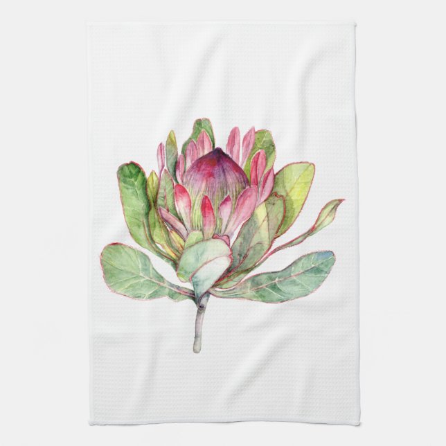 Protea Flower Kitchen Towel (Vertical)