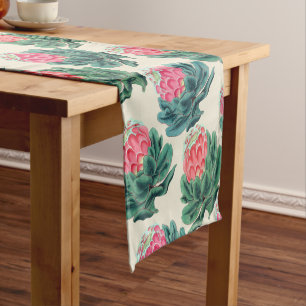 Protea Flowers Pattern  Short Table Runner