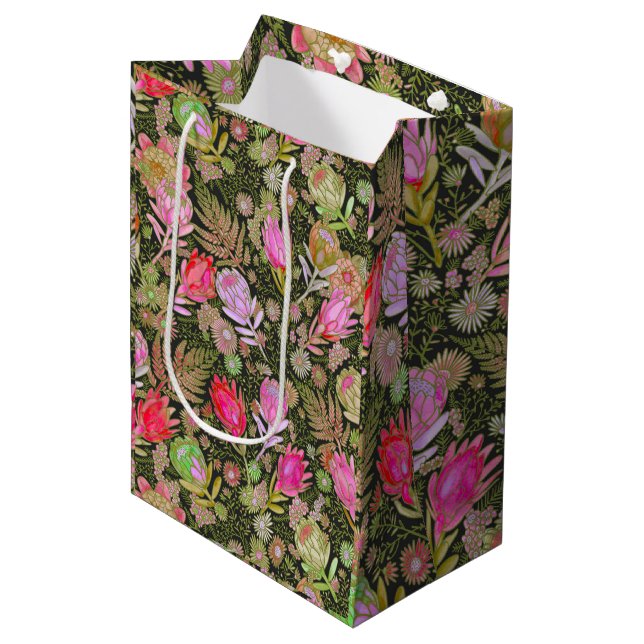 Protea Garden Medium Gift Bag (Front Angled)
