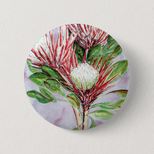 Proteas 2 Inch Round Button (Front)